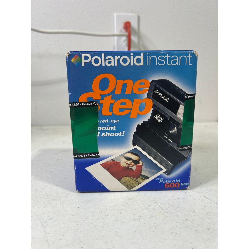 Polaroid OneStep 600 Instant Film Camera Black with Original Box Vintage - Picture 9 of 11